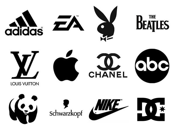 Черно-белые логотипы компаний и их преимущества