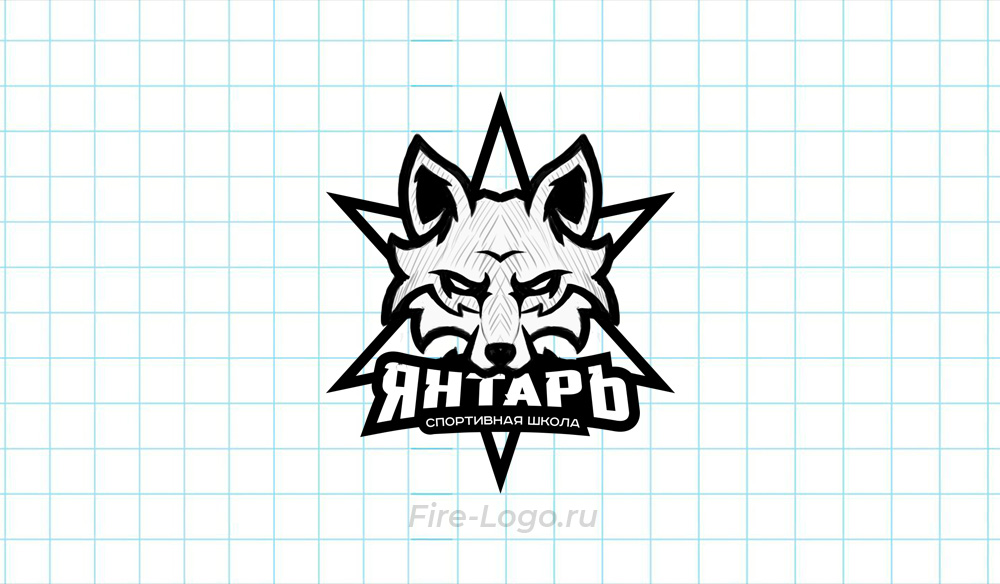 Логотип с лисой, созданный в Fire-Logo.ru