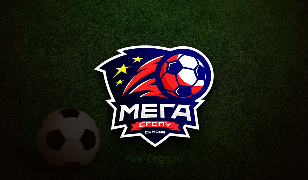 Эмблема футбола, разработанная в Fire-Logo.ru