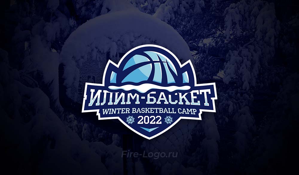 Логотип для зимнего баскетбольного лагеря