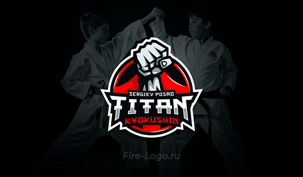 Логотип с кулаком, разработанный в Fire-Logo.ru