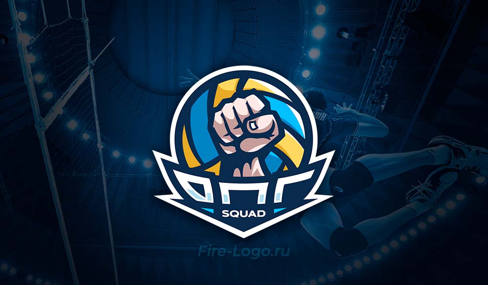 Логотип волейбольной команды, разработанный в Fire-Logo.ru