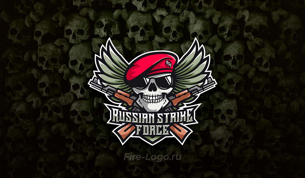Логотип с черепом, созданный в Fire-Logo.ru