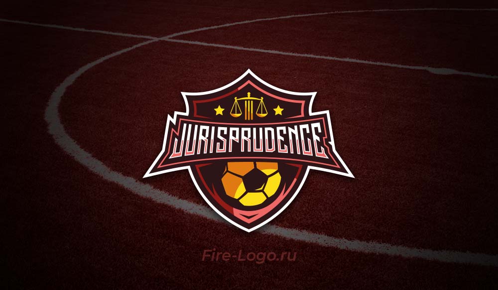 Логотип с футбольным мячом, созданный в Fire-logo.ru