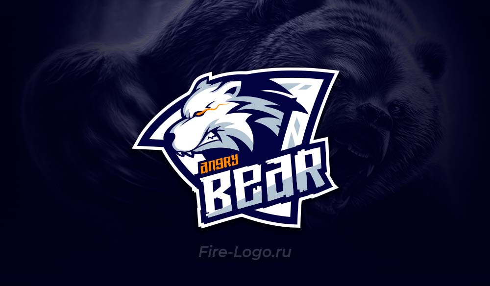 Логотип с медведем, разработанный в Fire-Logo.ru
