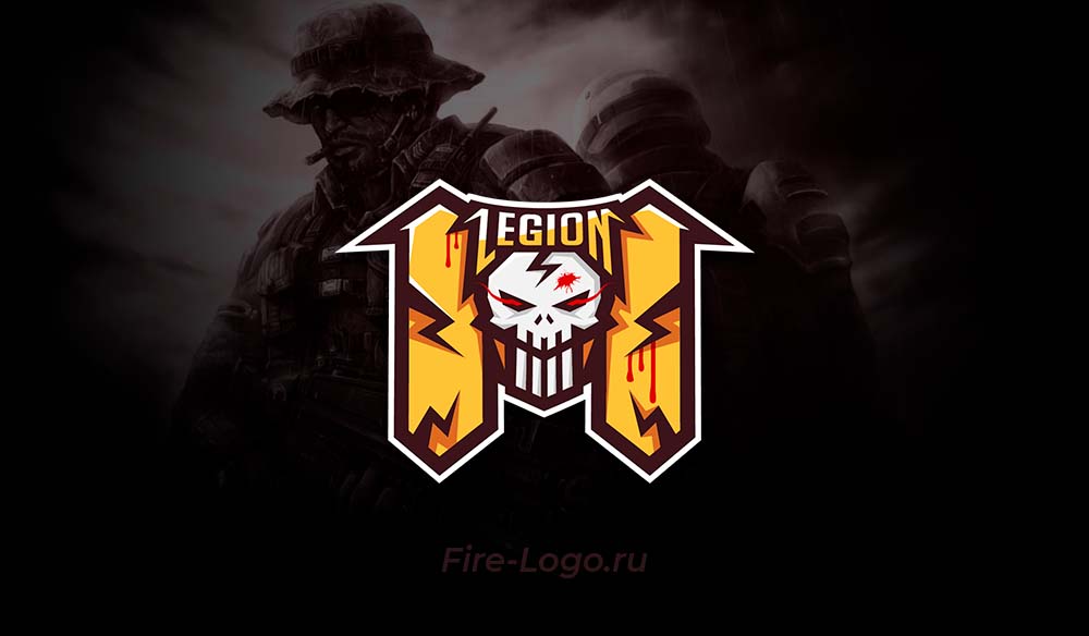 Логотип с черепом, разработанный в Fire-Logo.ru
