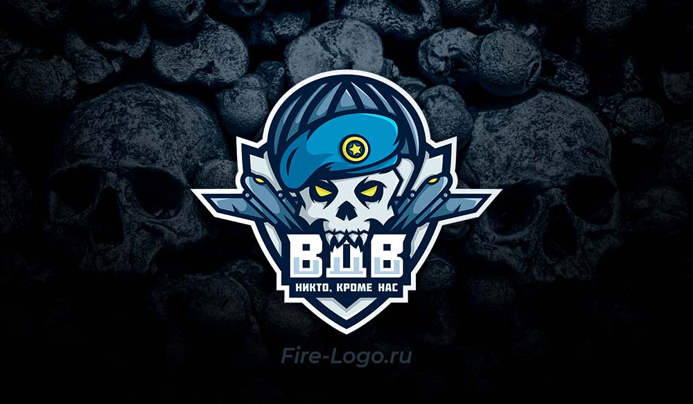 Эмблема с черепом, разработанная в Fire-Logo.ru